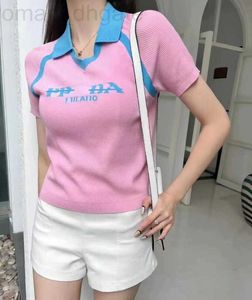 Женская футболка дизайнерская рубашка топы женщины T Рубашки Tees Fashion V-образный выстрел с коротким рукавом вязание писать