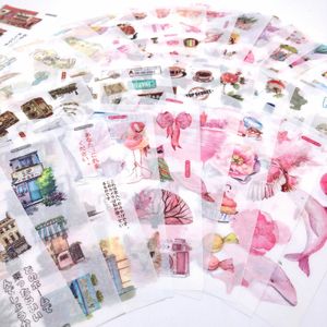Adhesive Stickers 6 sheets Kawaii Washi Paper Sticker Animal Plant Whale Journal Scrapbooking Decorative Notebook Stationery Supplies 230707