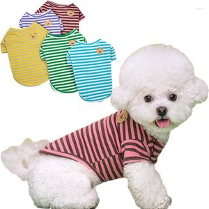 犬アパレルメッシュペット服パーカー夏の子犬猫服薄型ストリップ Tシャツトレーナー小型犬用プルオーバースーツダックスフント