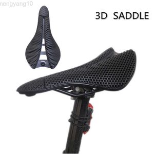 Bike Saddles 3D Printed Bike Saddle 140mm Ultra Light and Breathable Mountain Bicycle Cushion Soft Seat for Road Bike/MTB HKD230710