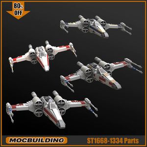 Blocks UCS Star Movie MOC Building Block Wing Fighter T 65 Technology Bricks DIY Monteringsmodell Leksaker Julklappar 230710