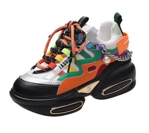 Sapatos de plataforma Moda Confortável Tênis de malha com cadarço Sapatos de caminhada femininos para todos os jogos Sapatos casuais para mulheres Botas