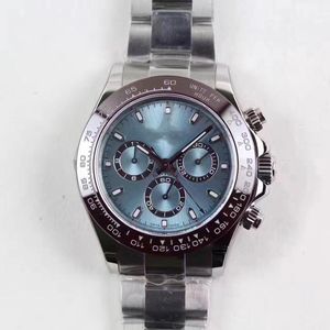 Męski automatyczny Cal.4130 V3 904L stalowy chronograf męski ceramiczny pierścień 116500 Cosmograph męski sportowy zegarek N Eta Factory