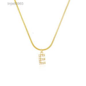 Inlaid Letter Initial Necklace for Women Gold Chain Cute Charms Collier Alphabet Necklaces Jewelry Friends 51111111