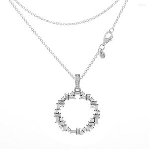 Łańcuchy oryginalne 925 Sterling Silver Chain naszyjnik odłamki musujących naszyjniki dla kobiet Collares biżuteria ślubna hurtownia