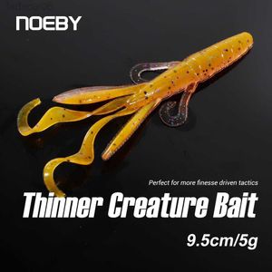 Esche esche NOEBY 9,5 cm 5 g Creature Shrimp Soft Baits Jig Trailer Craws Swimbait Wobbler Esca artificiale Esca per gamberi per esche da pesca HKD230710