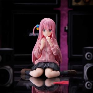 Action Toy Figure Anime Lonely Rock Goto Doku Figura Posizione seduta Giacca rosa Modello Giocattoli Collezione regalo Ornamenti desktop 8CM R230710