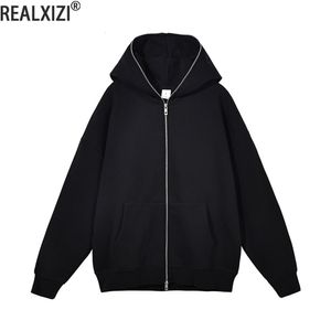 Felpe con cappuccio da uomo Felpe con cappuccio Harajuku Giacca Cappotto Uomo Donna Giacche Polar Fleece Zip Felpa con cappuccio Oversize a maniche lunghe Cerniera Top Casual Zipup 230710