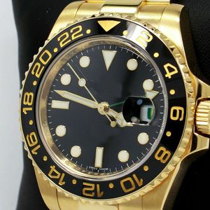 High Quality 116718 Yellow 18k Gold Black Dial Ceramic Bezel Asia 2813 Automatic Mens Sapphire Mirror Surface Men's Watch Watches Box