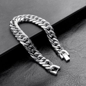 Kette 814mm 316L Edelstahl Kubanisches Armband Männer Frauen Curb Fashion Punk Hip Hop Rock Schmuck Großhandel 230710