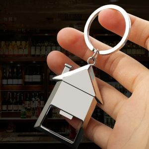 DHL House Keychain Pendant Bottle Opener Keychains Real Estate Promotion Gift Keyring Openers Wholesale 0710