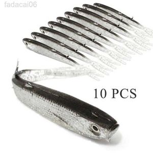 Baits Lures 10pcs Soft Fishing Lures Silicone Bait 7.5cm for Fishing Shad Swimbait Wobblers Artificial Tackle Soft Fly Fishing Lures Bait HKD230710