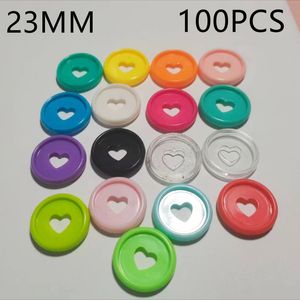 その他のデスクアクセサリー 100 個キノコ穴バインディングバックル 2 メートルカラーラブプラスチックディスクリングバインダールーズリーフメモ帳プラン日記ビジネス 230707