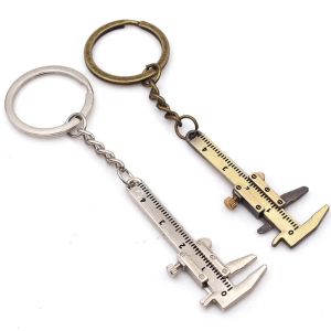 New Party Vernier Caliper Keychain Pendant Metal Keyring Key Chain Creative Measuring Tool Wholesale 0710