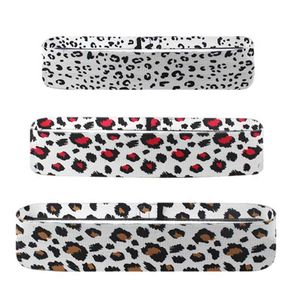 Fasce di resistenza 3 pezzi / set Fasce di resistenza per gambe e culo Leopard Hip Training Booty Bands Fasce di allenamento antiscivolo HKD230710