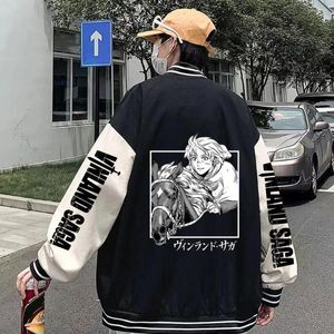 Men's Hoodies Men Women Jacket Baseball Uniform Anime Vinland Saga Autumn Couple Sports Streetwear Casual