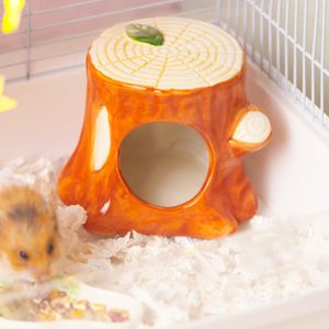 Forniture per piccoli animali Cute Hamster House Porcelain Pet Guinea Pig Letto Nido per roditore Chinchilla 230710