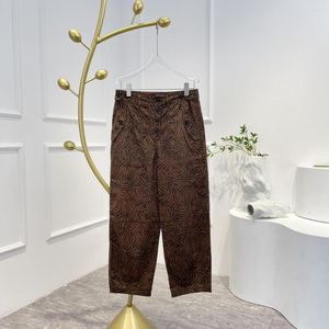 Calça feminina 2023 Chegada de alta qualidade Design especial com estampa de leopardo Moda feminina