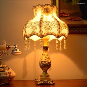 Tischlampen, europäische Retro-Lampe, niedlich, reativ, modisch, Zuhause, warm und romantisch, Nachttisch, kreativ