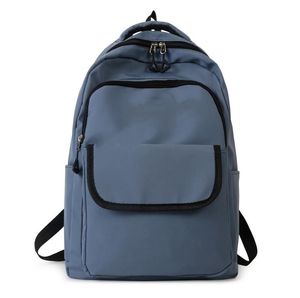 Backpack Men Women Laptop Bags Oxford Black Solid High School Backpack Teen College Large Capacity Travel Outdoor Storage Bag