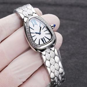 Högkvalitativ kvinnors schweiziska ETA -rörelse Watch Casual Business Diamond Set Hexagon Snake Scale Armband Light Snake Shadow Opal Dial Sapphire Mirror Luxury Watch