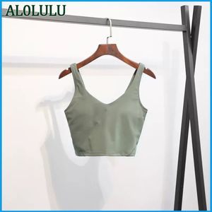 AL0LULU Yoga clothing sports underwear female beauty back shockproof gathered running top stereotyped fitness bra vest