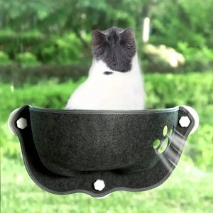 Random Color Cat Nest Hammock Suction Cups Space Saving Easy Installation Window Cat Bed