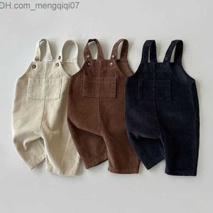 Kleidungssets Kleinkind-Jungen und Mädchen Overall Frühling und Herbst Solid Vintage Cords Lätzchen Baby Baumwolle Freizeit Kinderkleidung Mädchen 0-24m Z230710