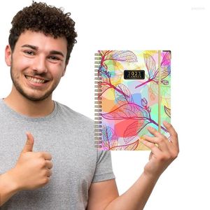 Daily Planner Notepad Portable Journal Notebook With Openwork Leaves Design Exquisite Calendar For Study Office Supplies