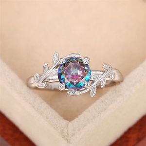 Huitan Unique Colorful Cubic Zirconia Rings Fashion Wedding Accessories Anniversary Party Women Rings Fancy Gift Recentemente gioielli