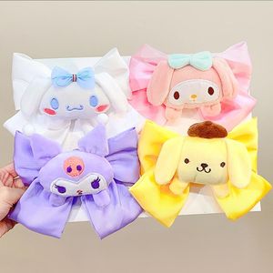 Cute 4 colors 8cm Kids Hair Accessories Love Bowknot Kawaii Plush Barrettes New Design Girl Hair Clippers