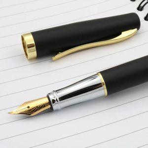 Penne stilografiche Classic Duke 209 Pen Golden Matte Black 10MM Bent Fude Nib Ink Business Stationary 230707