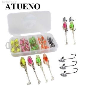 Przynęty Przynęty ATUENO TPE Mini Miękki Worm Wobbler Bait 0.9g 45mm Ocean Rock Fishing Lure Bass Miękkie Okoń Przynęty Crappie Przynęty Shad Baits HKD230710