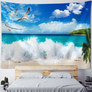 Tapestries Natural landscape Big Tapestry Beach Coconut Fabric Print Home Wall Decoration Blanket Decorate Your