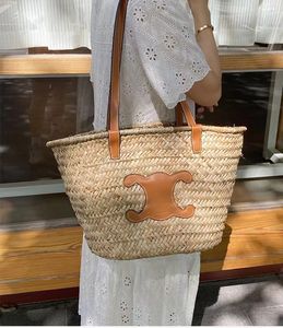 Straw Bag Female 2023 New Hand-woven Basket Holiday Beach Bag Single Shoulder Underarm Bag