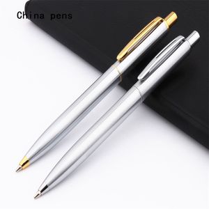 Ballpoint High Quality 039 Push Gold and Silver Color Business Office Office Medium Pens Pens Staintery Office School Suplie 230707