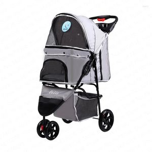 Dog Car Seat Covers Pet Stroller Lightweight Folding Out Of The Wagon Three Wheels Carrier Large Space