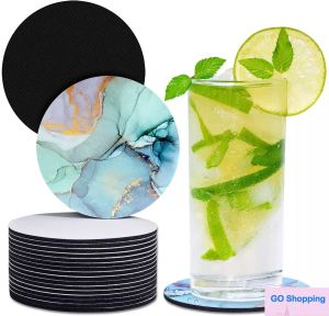 All-match Sublimation Blanks Coaster DIY Car Cup Holder Blank Cup Pad Mat for Gifts Crafts Printable Heat Press Products