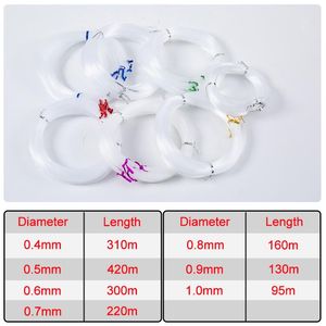 Pulseiras de plástico transparente cristal miçangas linha corda clara cordas contas diy para fazer jóias fornecimento fio pulseira colar