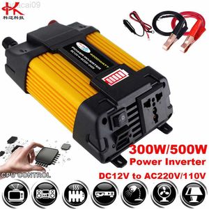 Jump Starter 300W 500W Inverter di energia solare 12 110 220 V CC CA Convertitore di inverter per auto da 12V a 110v Carica trasformatore 220V HKD230710