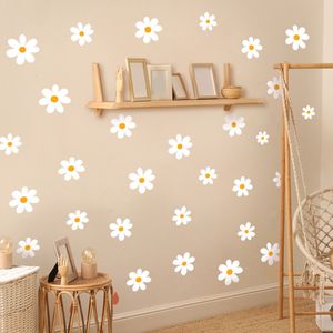 3D Väggpanel Blommor Daisy Stickers för sovrum Living Inredning Dekaler Flickrum Dekorativa Baby Nursery Kids 230707