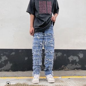 Jeans masculinos Roupas Grunge Y2K Fashion Baggy Pants Men Streetwear Lavado Blue Hetter Women Denim Troushers Ropa Hombre 230710