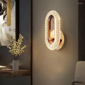 Wall Lamp Modern Minimalist Lamps Living Room Bedroom Bedside Luster AC90V-260V Indoor Crystal LED Light Aisle Lighting Decor