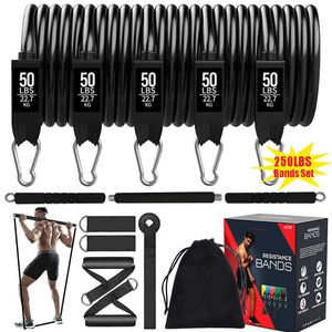 Fasce di resistenza Fascia elastica Fitness Stick Pull Rope Workout Bar Pilates Bar Fasce di resistenza Set Fitness Band Home Gym Attrezzatura per bodybuilding HKD230710