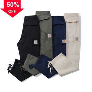 Męskie spodnie ponadgabarytowe męskie spodnie Carhart Designer Casual luźne kombinezony wielofunkcyjne spodnie kieszonkowe spodnie dresowe s do 2xl rozmiar