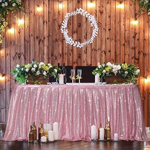 Table Skirt Sequin Tables Flash Cloth Birthday Party Decor Wedding Accessories Festival Event Rectangle Skirts Decoration 230710