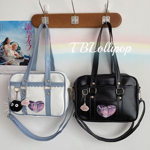 Bolsas de noite Real S INS Japonês Ins Harajuku Estilo Menina PU Uniforme Bolsa Portátil Multiuso Crossbody Ombro Loli Combinando 230710