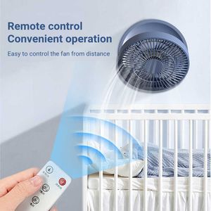 Ventiladores elétricos com controle remoto portátil recarregável teto usb ventilador dobrável elétrico luz noturna refrigerador de ar casa-eletrodomésticos casa