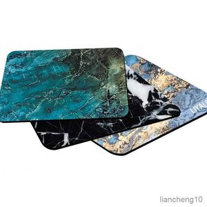 Mouse Pads Bilek Yeşil Mermer Fare Pad Dikdörtgen Mermer Tasarım Anti-Slip Kauçuk Mousepad Oyun Ofisi Bilgisayar PC Erkek Kadın Çocuklar Mat R230711