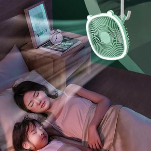 Electric Fans Cameras USB Charge Night Light Fan Wireless Ceiling Electric Fans Wall Hanging Air Cooler Desktop Mini Circulator Camping Night Lamp Fan